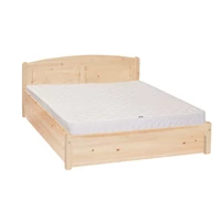 338G – Masszív Borovi fenyő 180x200 cm, kétszemélyes franciaágykeret ágyneműtartóval +ágyráccsal – Modern, íves, fílungos