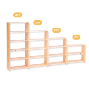 Borovi fenyő könyvespolcok / térelválasztók / irattartók – 80 cm széles
