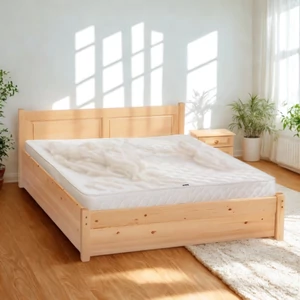 319G-318G Egyenes, fílungos – ágyneműtartós fenyőfa ágy – (90x200 – 180x200) +ágyrács – Fenyőbútoros