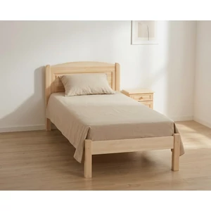 339 – Masszív Borovi fenyő 90x200 cm, egyszemélyes ágykeret – Modern, íves, fílungos