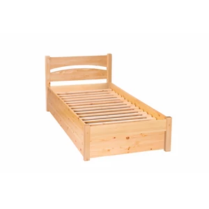 379G Borovi fenyő 90x200 cm gázrugós ágyneműtartóval +ÁGYRÁCS, egyszemélyes, egyenes, íves