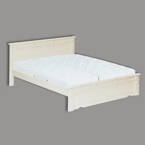fenyő franciaágy, festett fehér batikolt felületű, borovi fenyő ágy, 140x200-as fekvőfelülettel, fix kivitel, ant140 termék