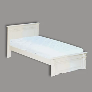 festett fehér batikolt felületű, borovi fenyő ágy, 90x200-as fekvőfelülettel, fix kivitel, ant90 termék