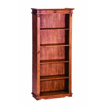 nyitott polcos, pácolt dió színű borovi fenyő, könyves szekrény, 100 cm széles, cla261 termék