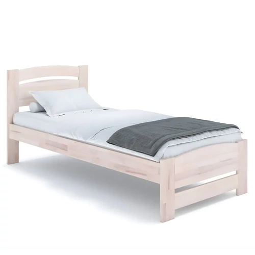 Szofi tömör bükk ágykeret, Elegancia íves vonalakkal - Púder színben - 90x200 cm | B29PDR