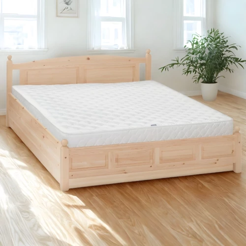326G borovi fenyő ágyneműtartós ágykeret 160x200 cm ágyráccsal
