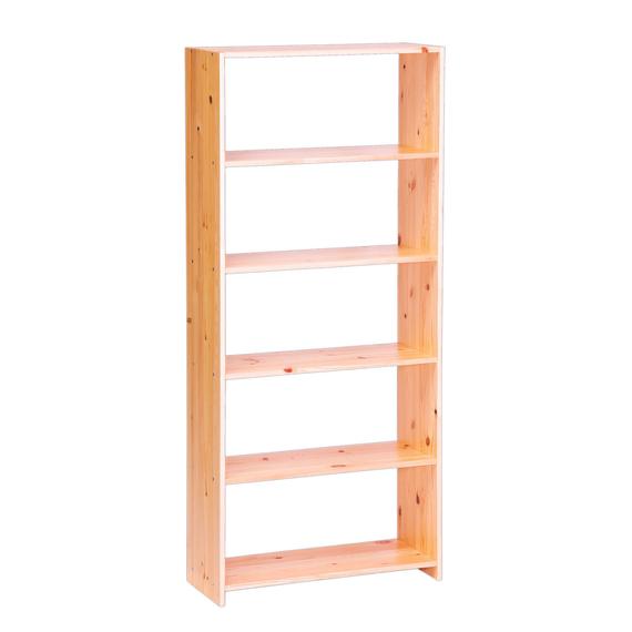 294 termék, natúr borovi fenyő polcos elem 6 polccal, 80 cm széles és 180 cm magas