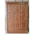Kép 1/4 - Outlet CLA232 termék, 3 ajtós + 2 fiókos pácolt dió színű fenyő szekrény, fiókos, akasztós és polcos