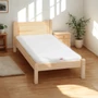 Kép 1/4 - 319 – Egyenes, fílungos fejvéggel borovi fenyő ágy 90x200 cm – Fenyőbútoros