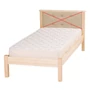 Kép 1/2 - Outlet 359 termék, fenyő heverő, betét nélküli, natúr borovi fenyő ágy, 90x200-as fekvőfelülettel, fix kivitel